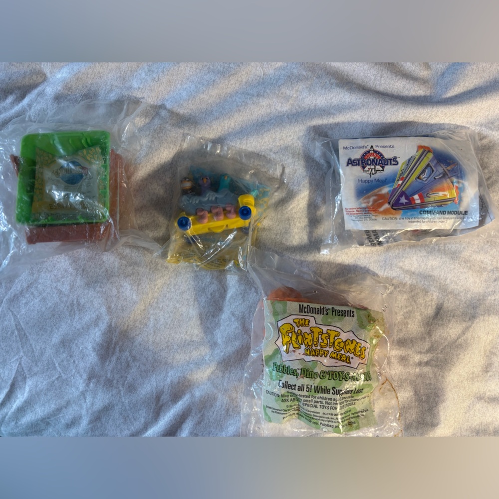 McDonald's Astronauts in Space Toy Set with Red and Blue